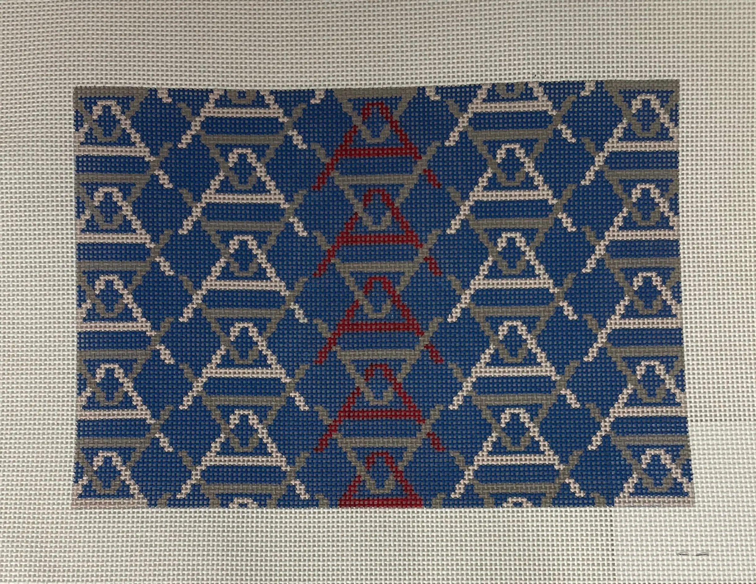* Jeni Sandberg 'A' Letter Clutch- Blue and Red  JSA3A
