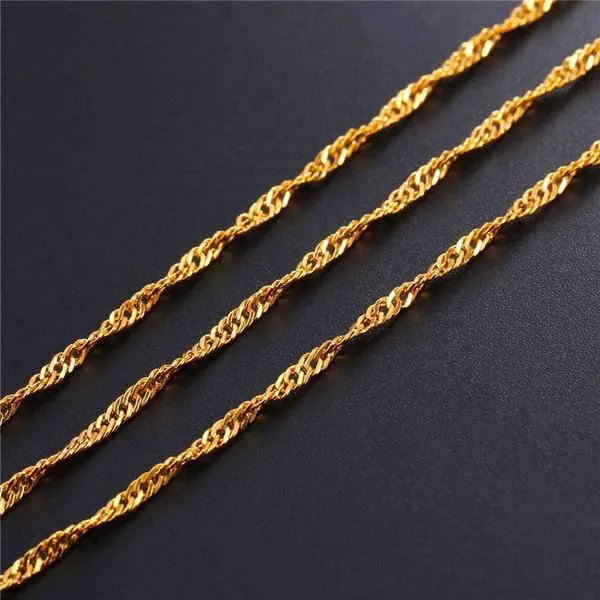 10K Yellow Gold 1.5mm Singapore Chain