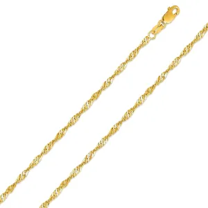 10K Yellow Gold 1.5mm Singapore Chain