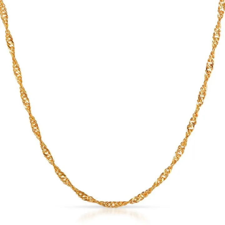 10K Yellow Gold 1.5mm Singapore Chain