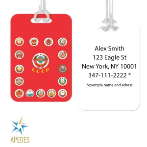 15 Soviet Republics USSR Rectangle Luggage Tag
