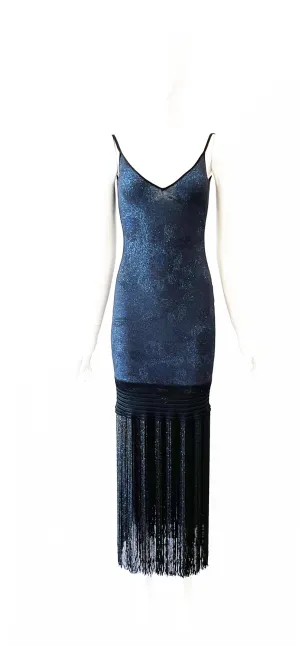 1998 SS Galliano Beaded Fringe Flapper Dress