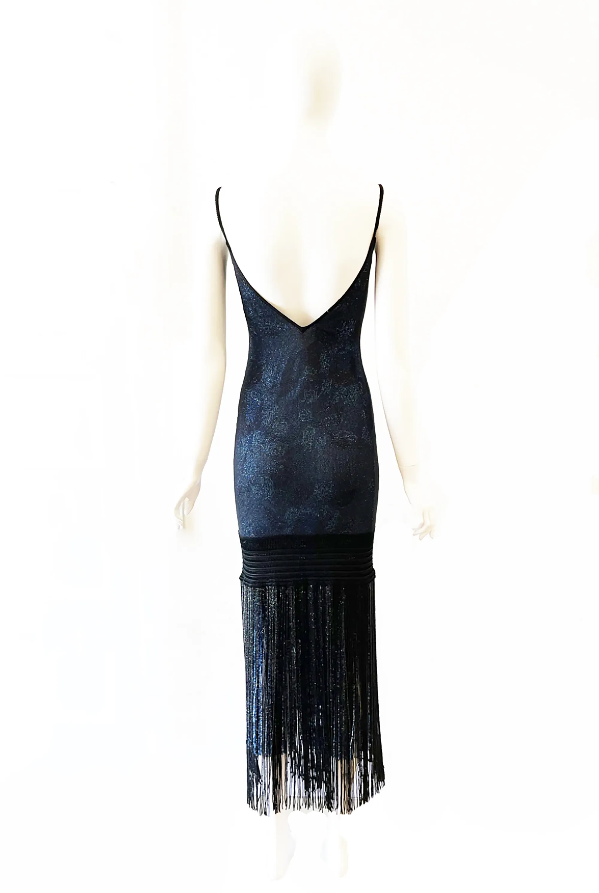 1998 SS Galliano Beaded Fringe Flapper Dress