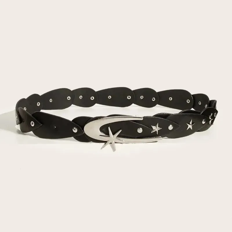 2000s Y2K Pentagram Studded Belt