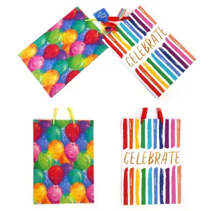 2Pk Extra Large Birthday Spectacular Printed Bag, 4 Designs
