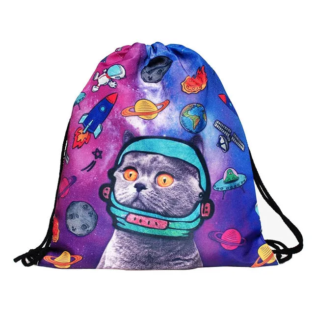 3D Cat Canvas Bag