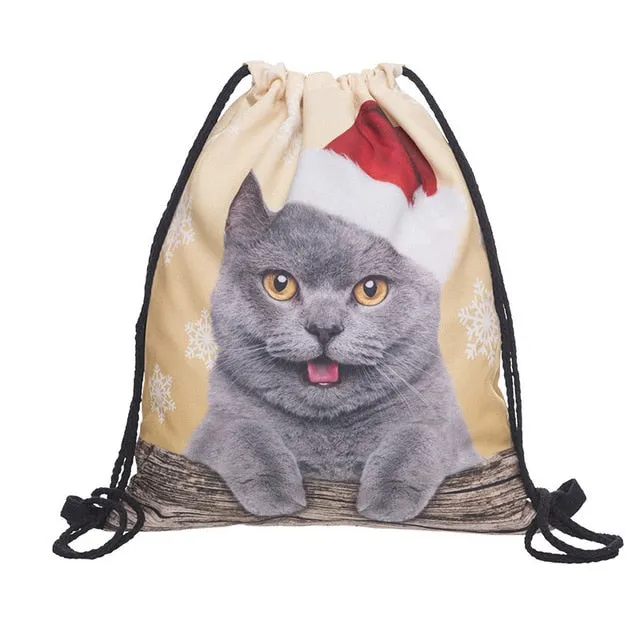 3D Cat Canvas Bag