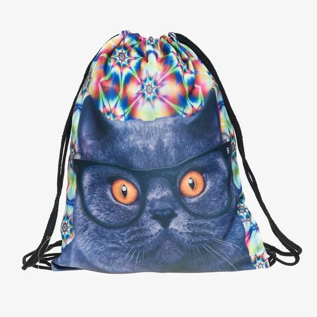 3D Cat Canvas Bag