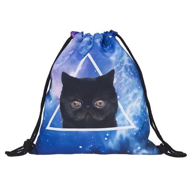 3D Cat Canvas Bag