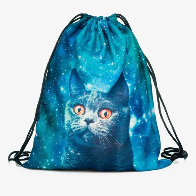 3D Cat Canvas Bag