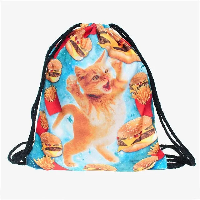 3D Cat Canvas Bag