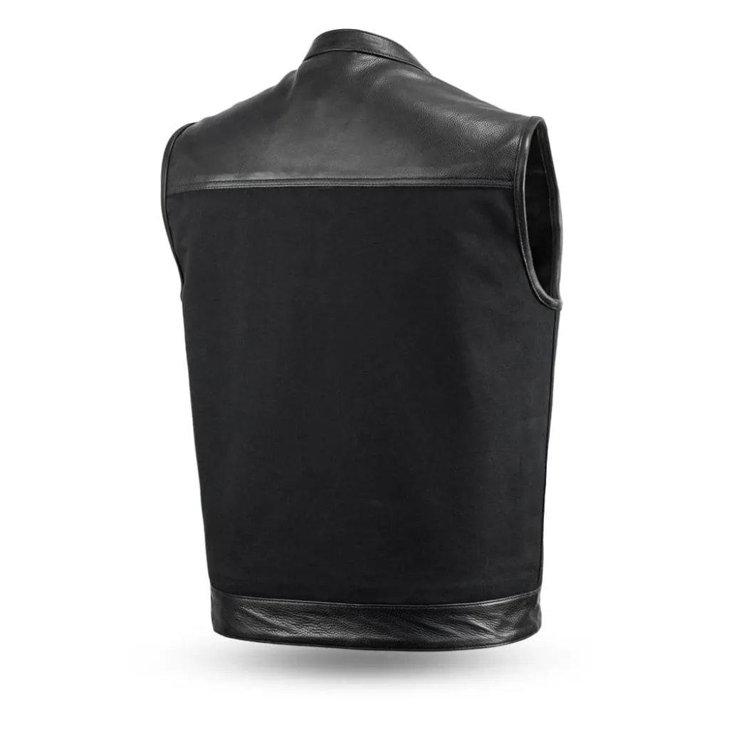 49/51 Vest Motorcycle Leather Canvas Vest - Extreme Biker Leather