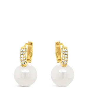 Absolute Gold & Pearl Small Hoop Earrings