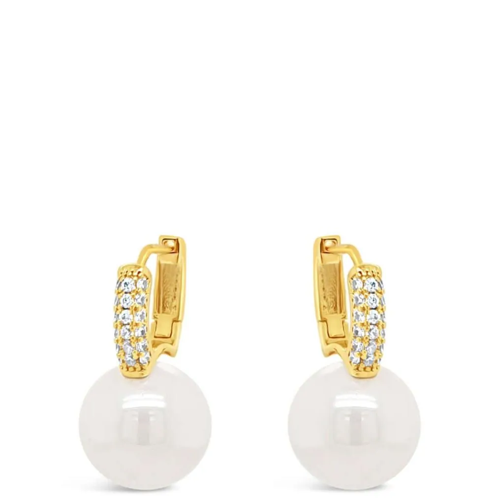 Absolute Gold & Pearl Small Hoop Earrings