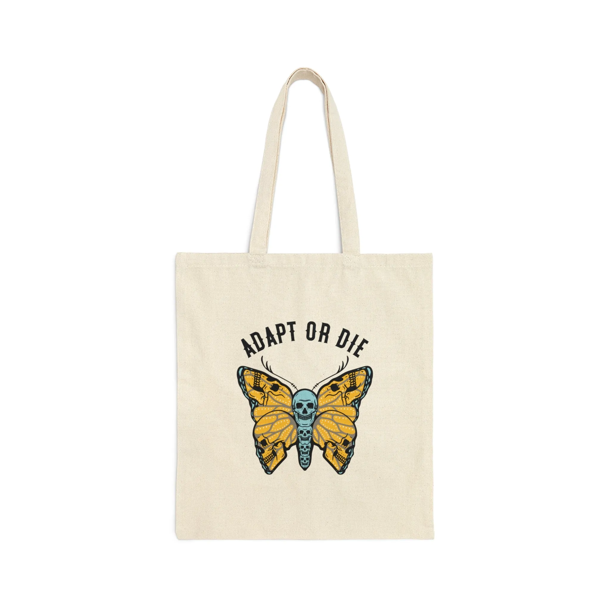 Adapt Or Die Cotton Canvas Tote Bag