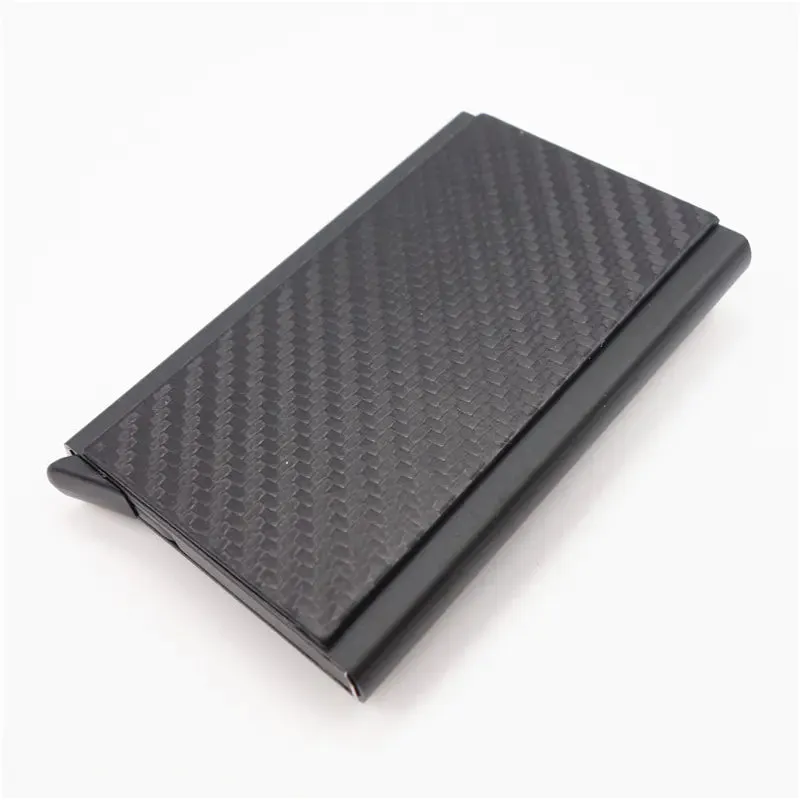 Aluminum Alloy RFID Wallet with Carbon Fiber Card Case