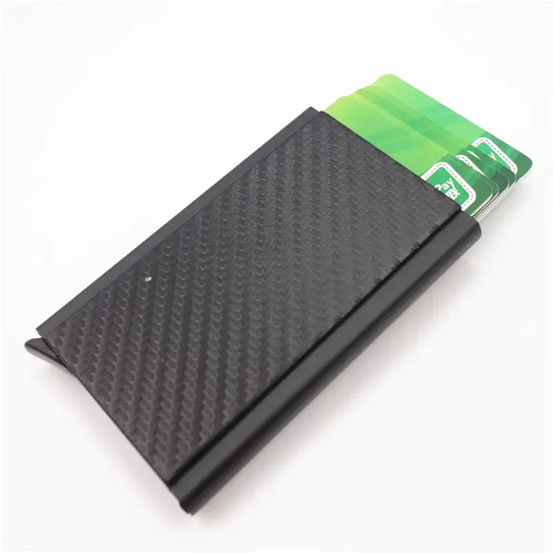Aluminum Alloy RFID Wallet with Carbon Fiber Card Case