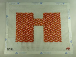Anne Fisher Needlepoint AF180 Pattern Clutch Orange