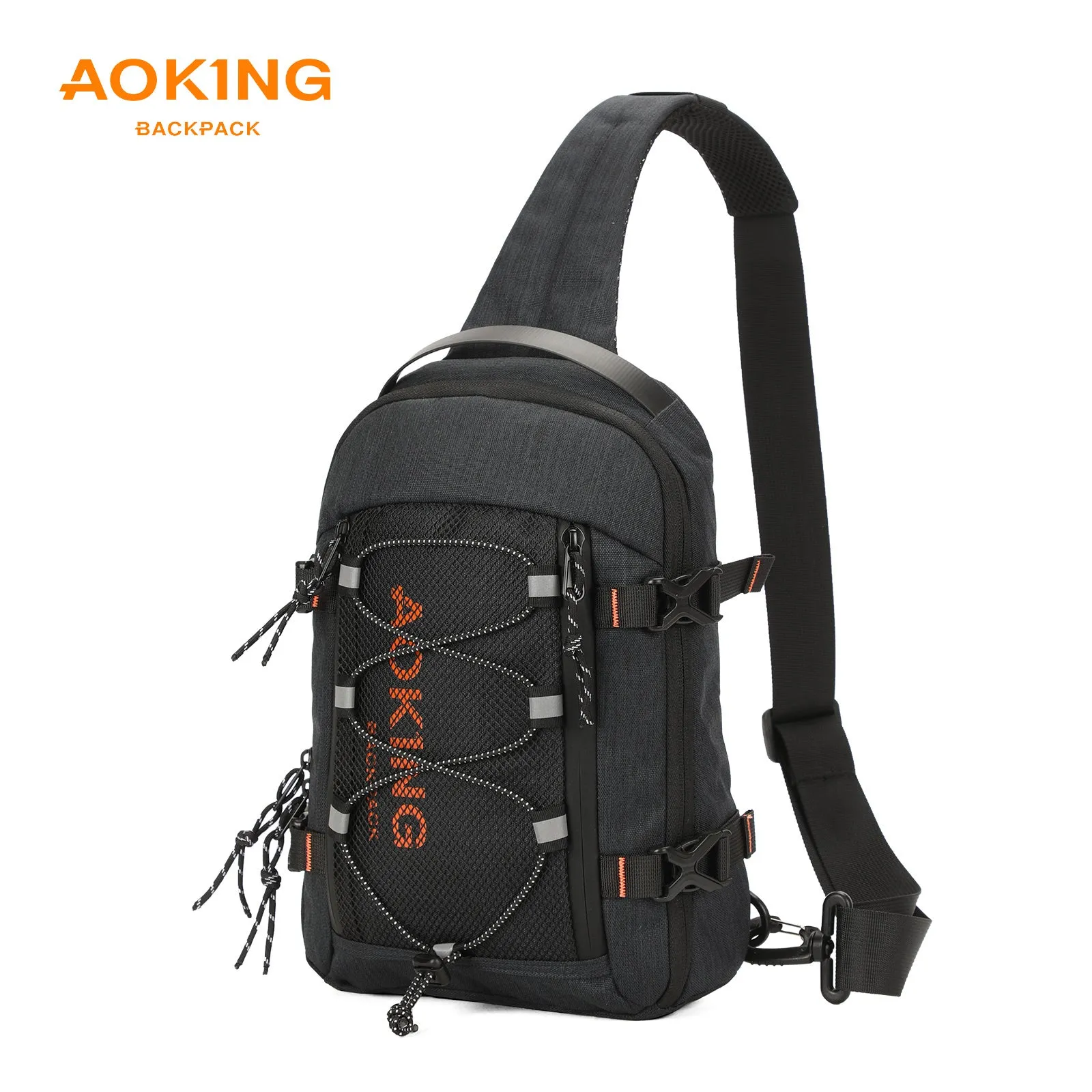 Aoking Black Fashion Men Waterproof Sling Bag SY3307