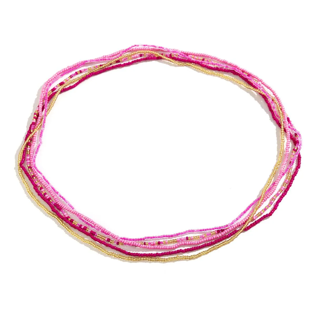 Barbie Pink 5Pcs Crystal Beaded Waist Chain Set