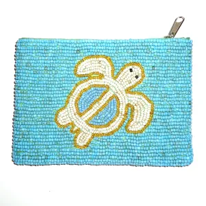 Beaded Coin Purse - Sea Turtle