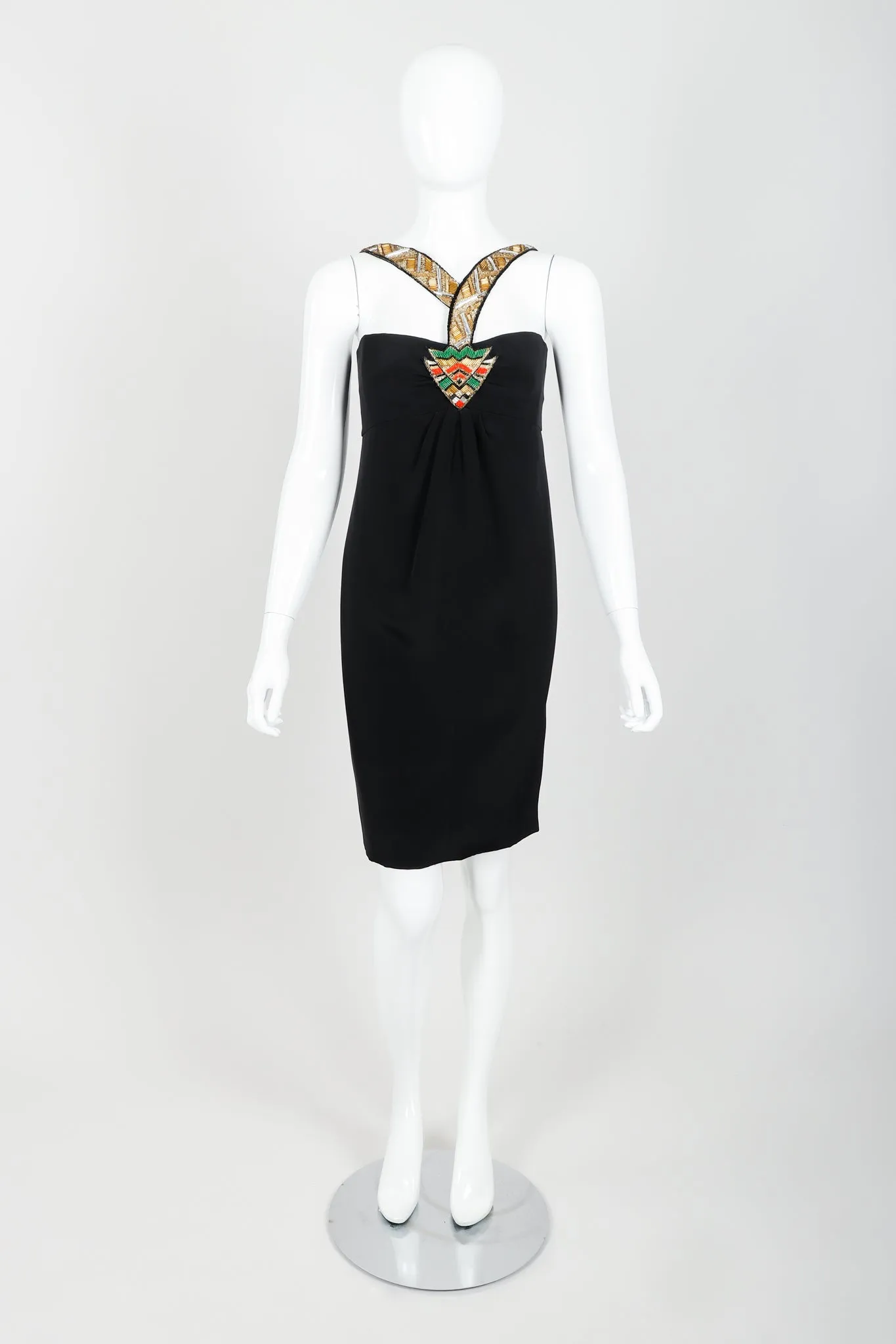 Beaded Neck Cocktail Dress
