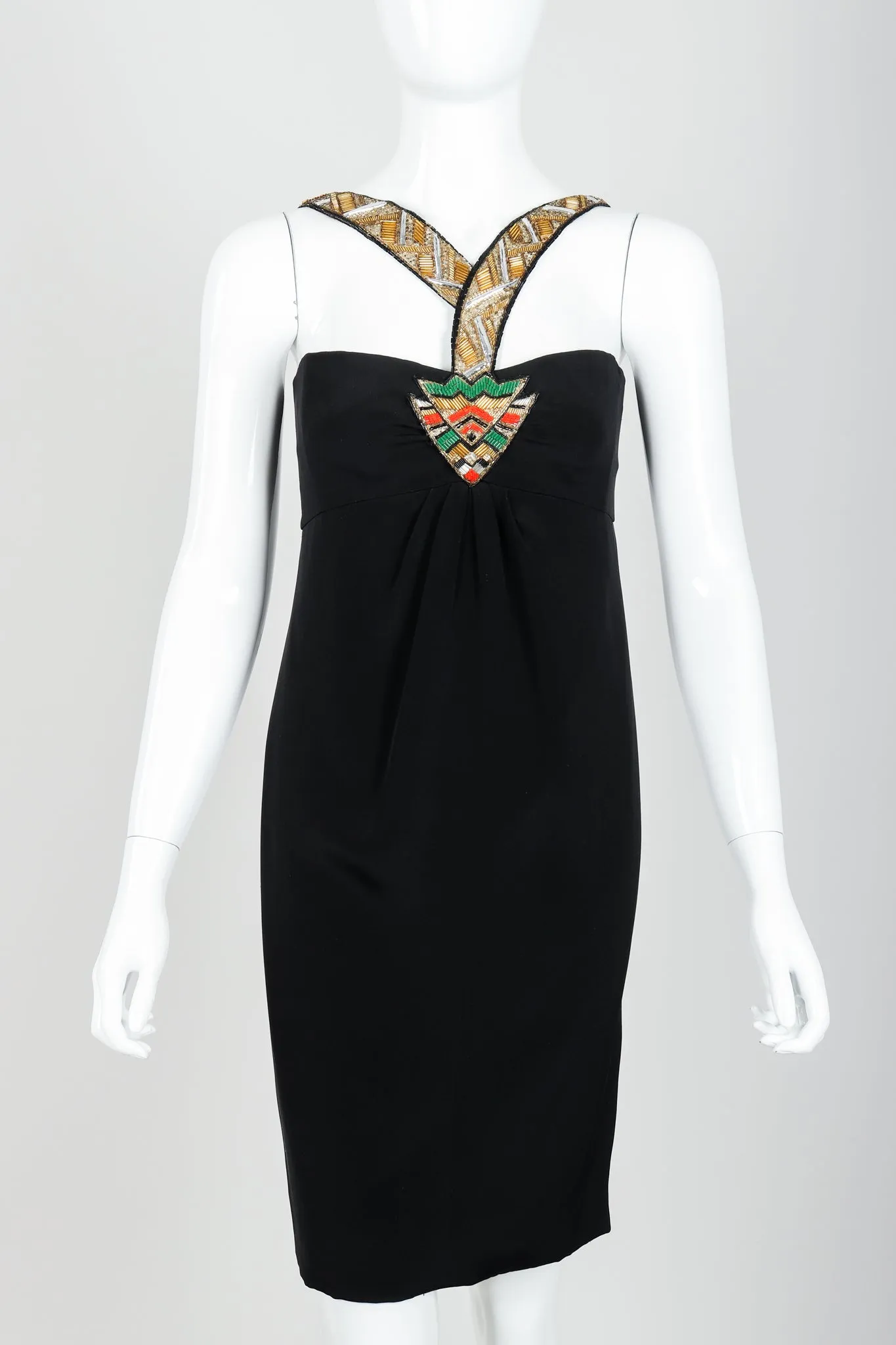 Beaded Neck Cocktail Dress