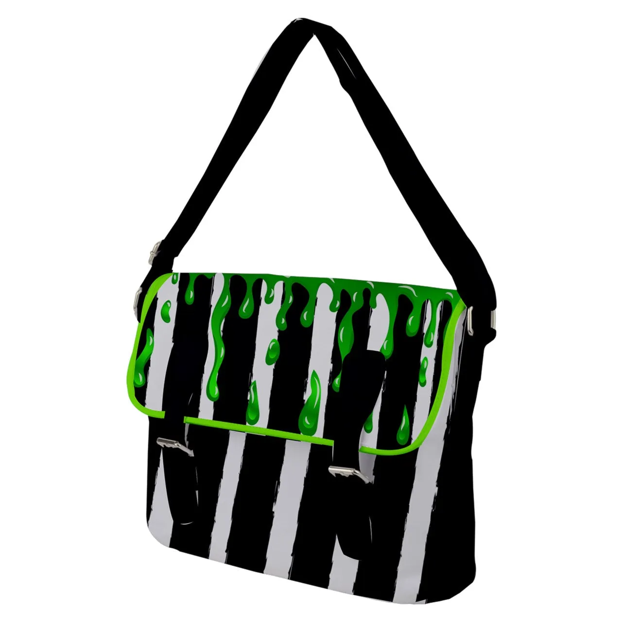 Beetlejuice Slime Stripe Buckle Messenger Bag
