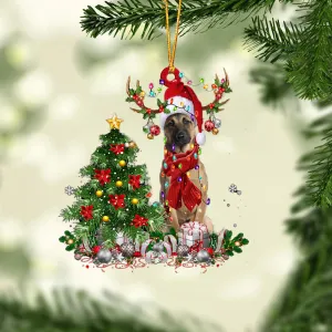 Belgian Shepherd-Reindeer Christmas-Two Sided Ornament