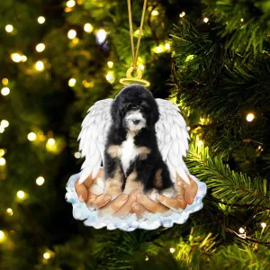 Bernedoodle-In The Hands Of God Xmas-Two Sided Ornament