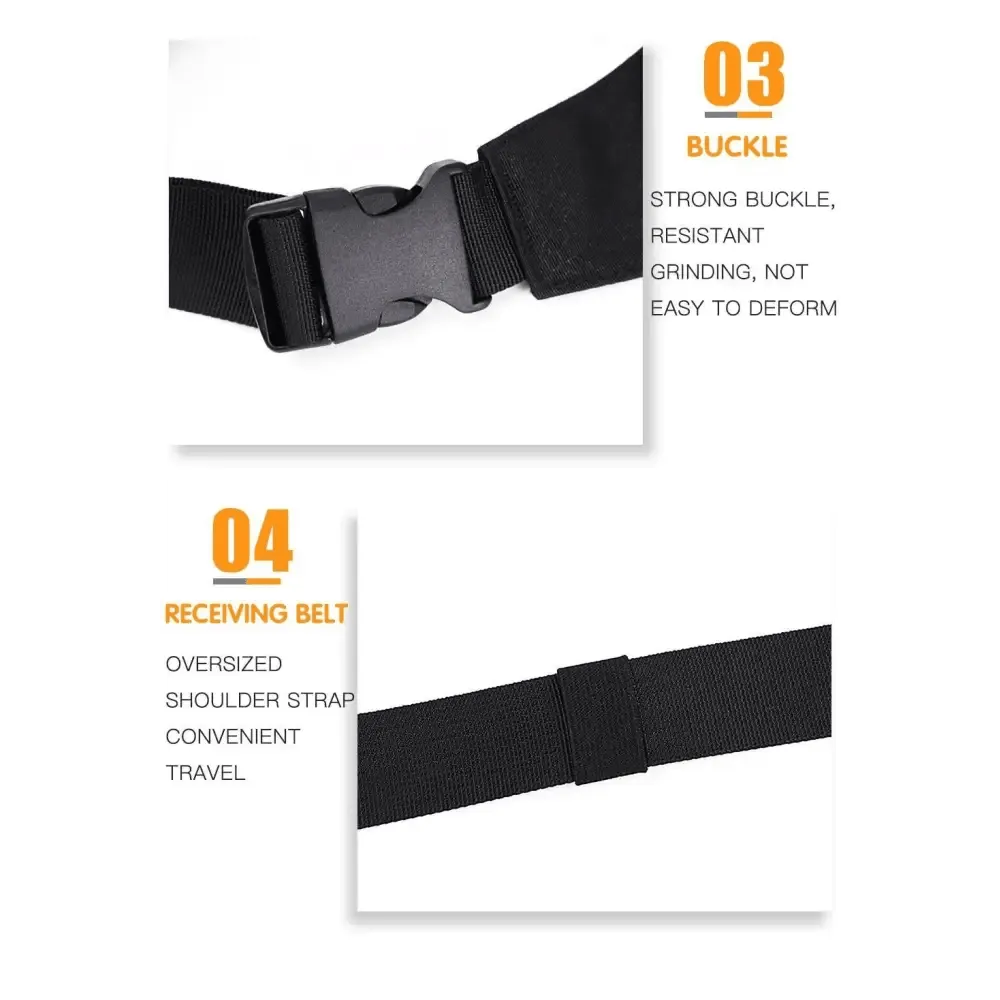 Black Crossbody Fanny Pack Simple Design Belt Bag Canvas Hands Free Travel Bag Sports Workout Durable Lightweight Fanny Packs For Festivals