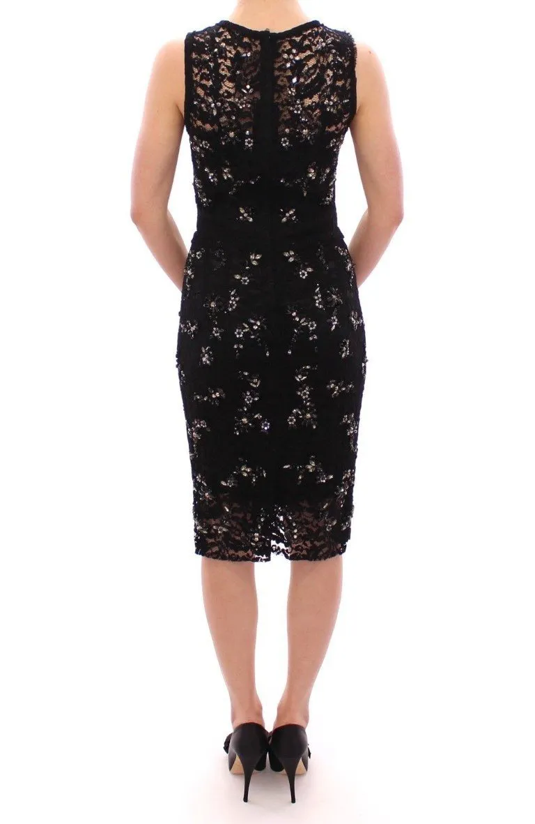Black Sequin Dress: Sparkly dresses, black cocktail dresses, black floral lace crystal sequin dress