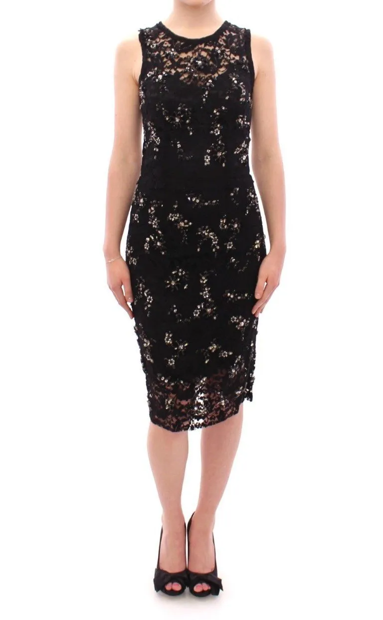 Black Sequin Dress: Sparkly dresses, black cocktail dresses, black floral lace crystal sequin dress