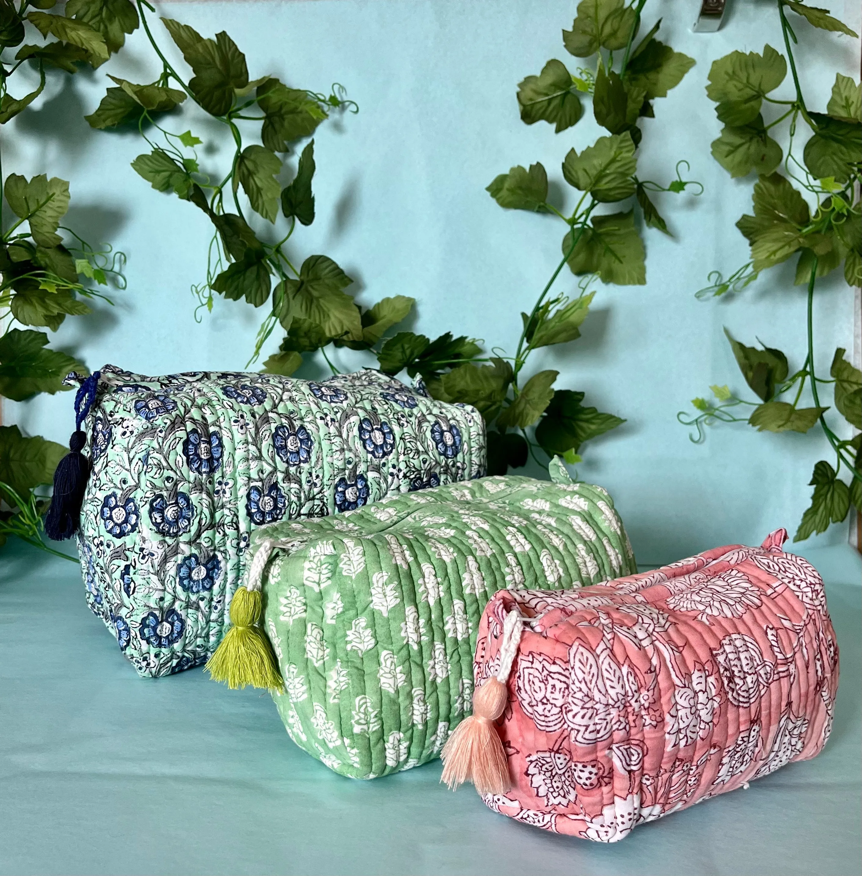 Block Print Toiletries Bag Large