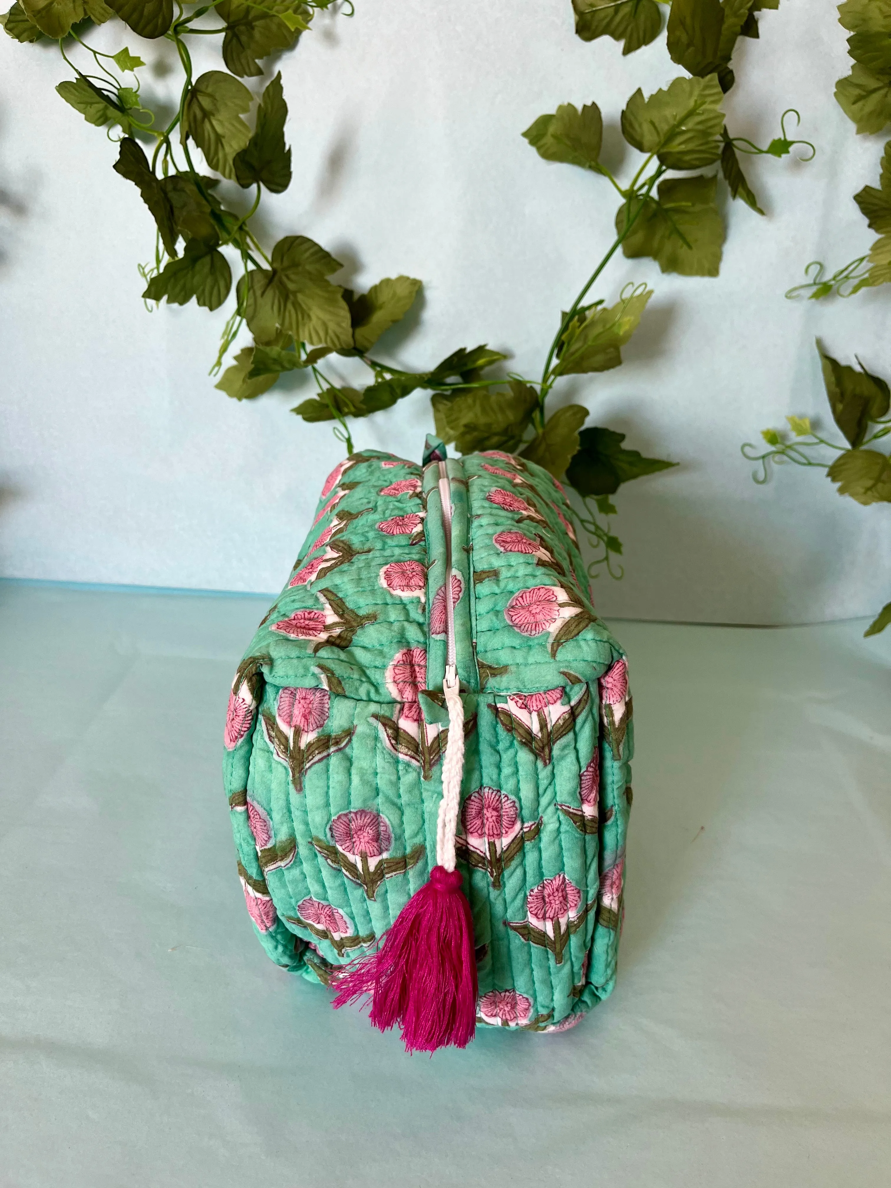 Block Print Toiletries Bag Large