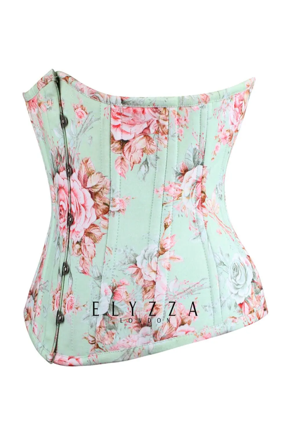 Blossom Waist Training Rose Print Cotton Corset