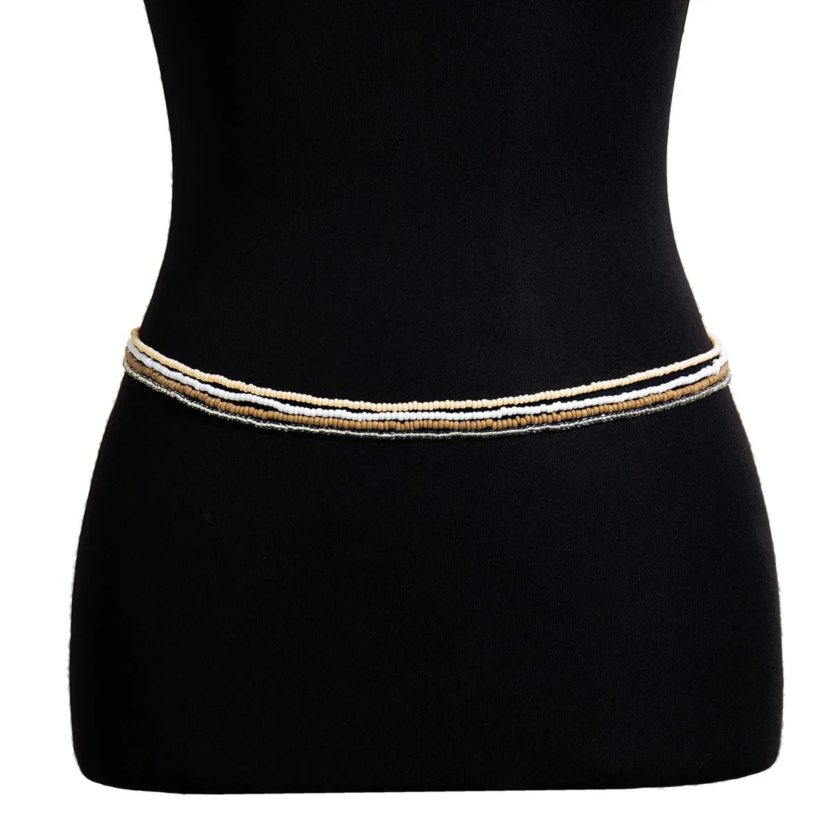 Bohemia 4Pcs Crystal Beaded Waist Chain Set