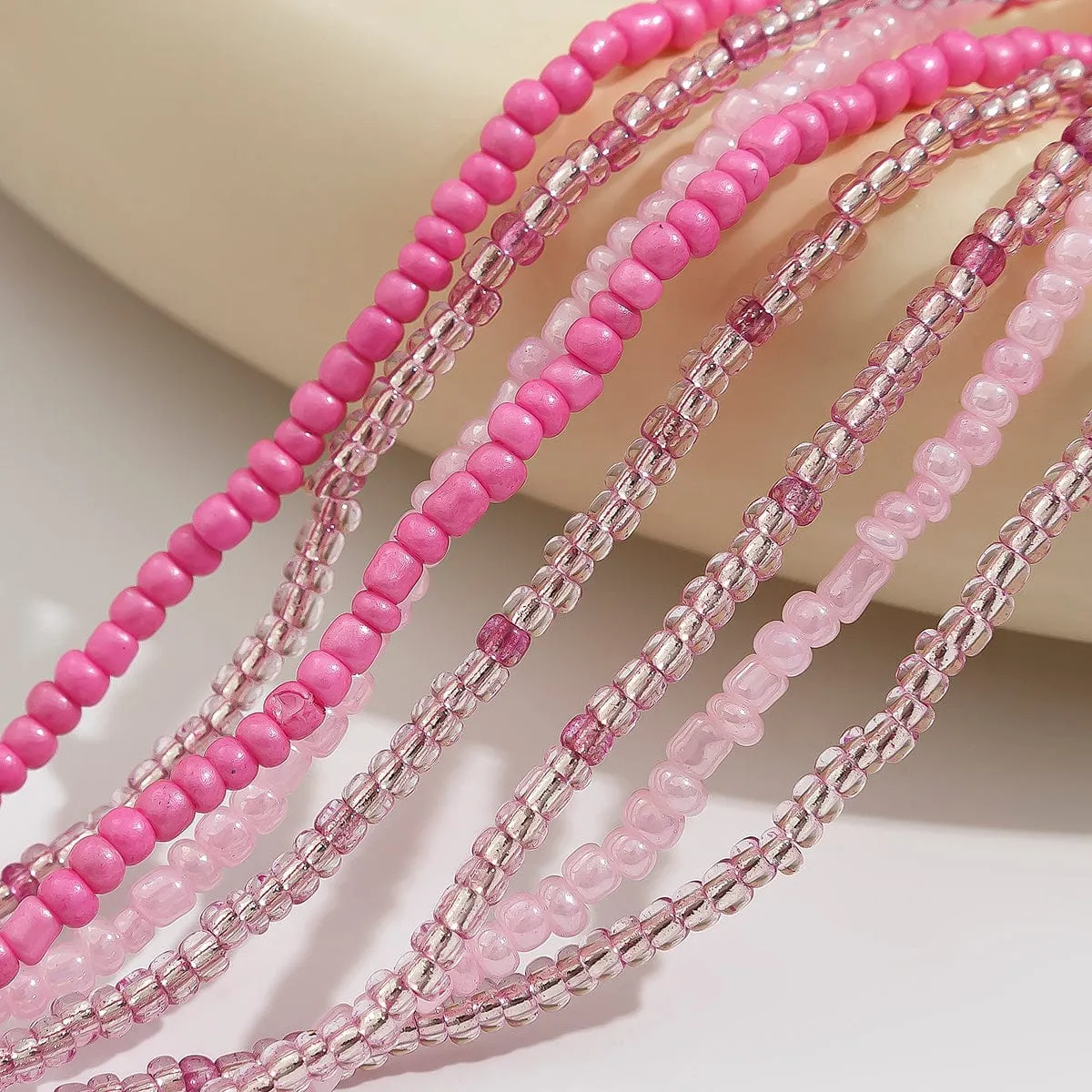 Bohemia 8Pcs Crystal Seed Beaded Belly Chain Set