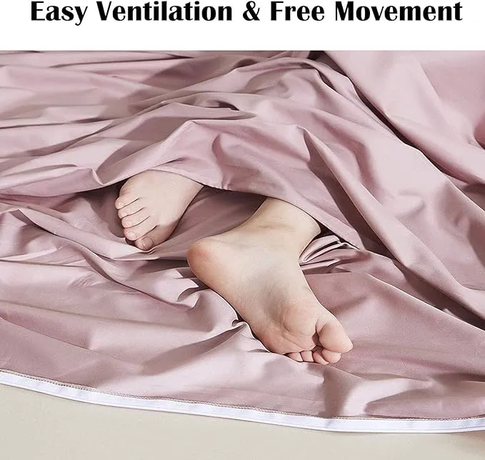 Brand - GANNAFEE Cotton Sleeping Bag Liner with Zipper - 100% Cotton Travel Sheet Sleep Sack Adult - Travel Sleeping Bag for Hotels Camping Hiking