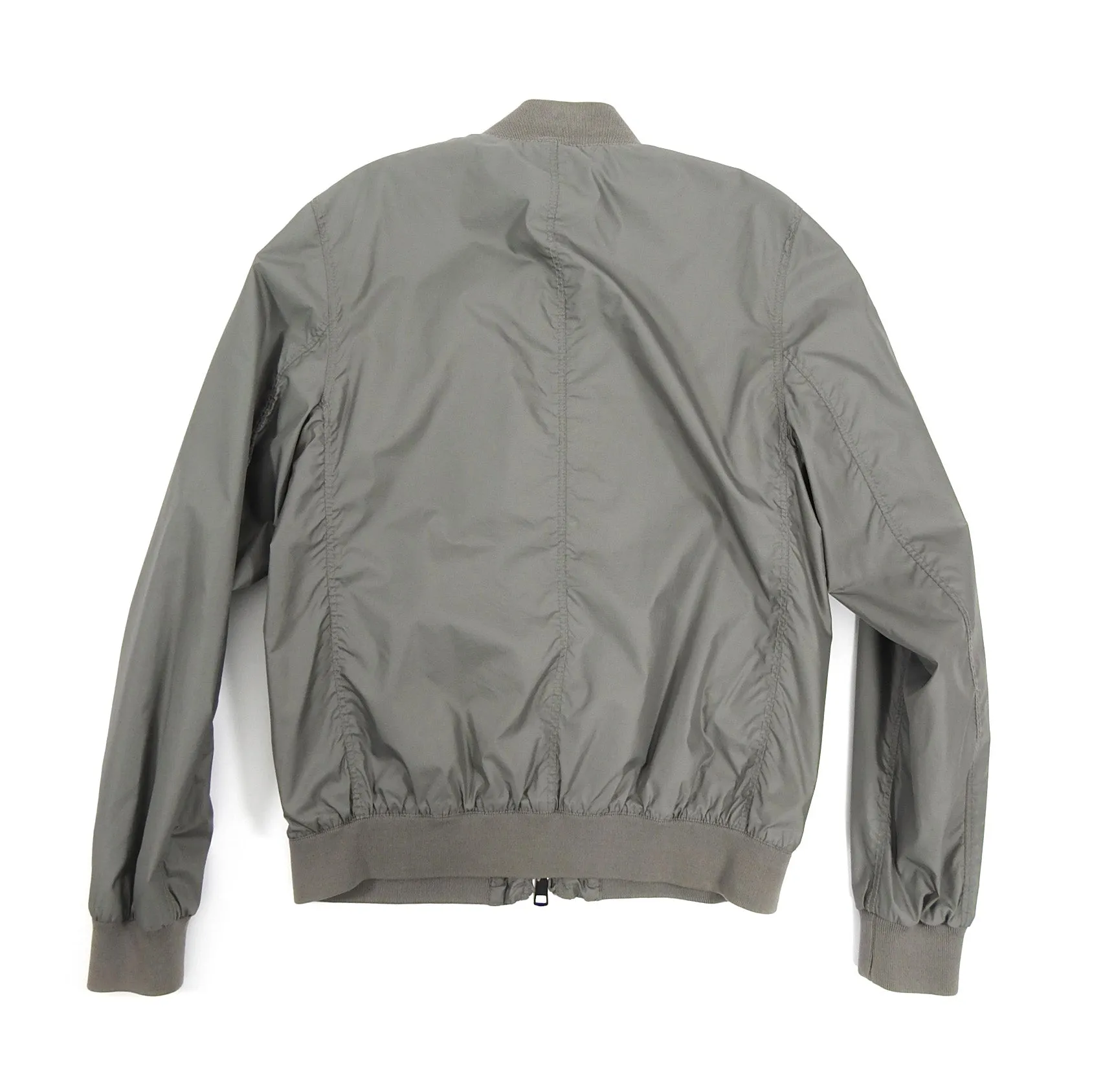Burberry Brit Grey Light Nylon Windbreaker Bomber Jacket - L