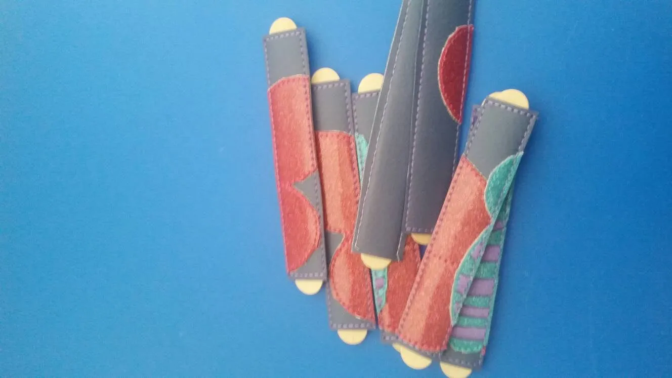 Butterfly Stick Puzzle - Seven Pieces - vinyl - school - classroom - educational - Quiet Toy - Busy Bag - Activity Bag - popsicle stick