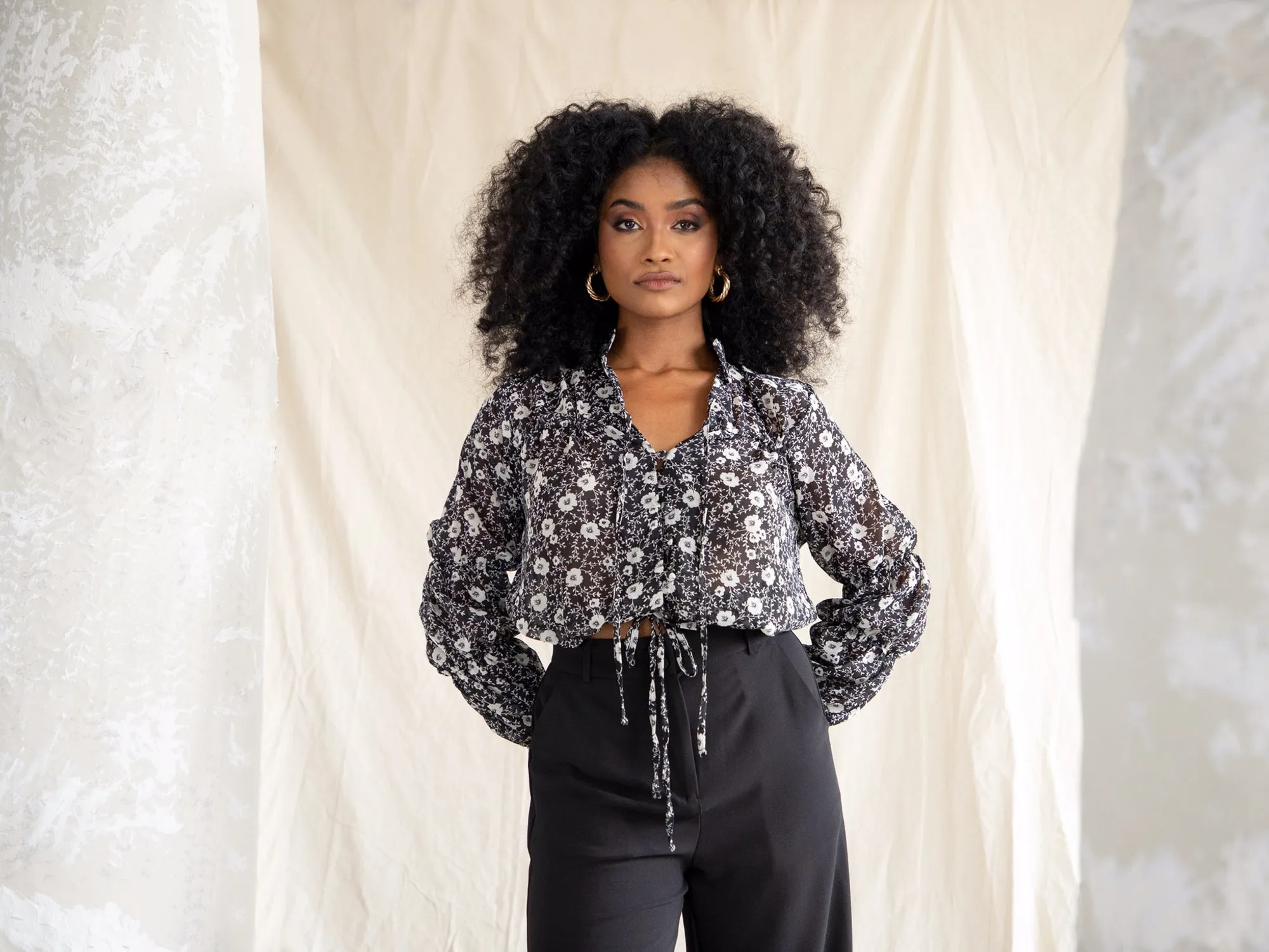 Button Down Front Tieup Top