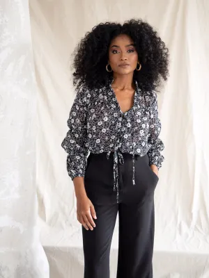 Button Down Front Tieup Top