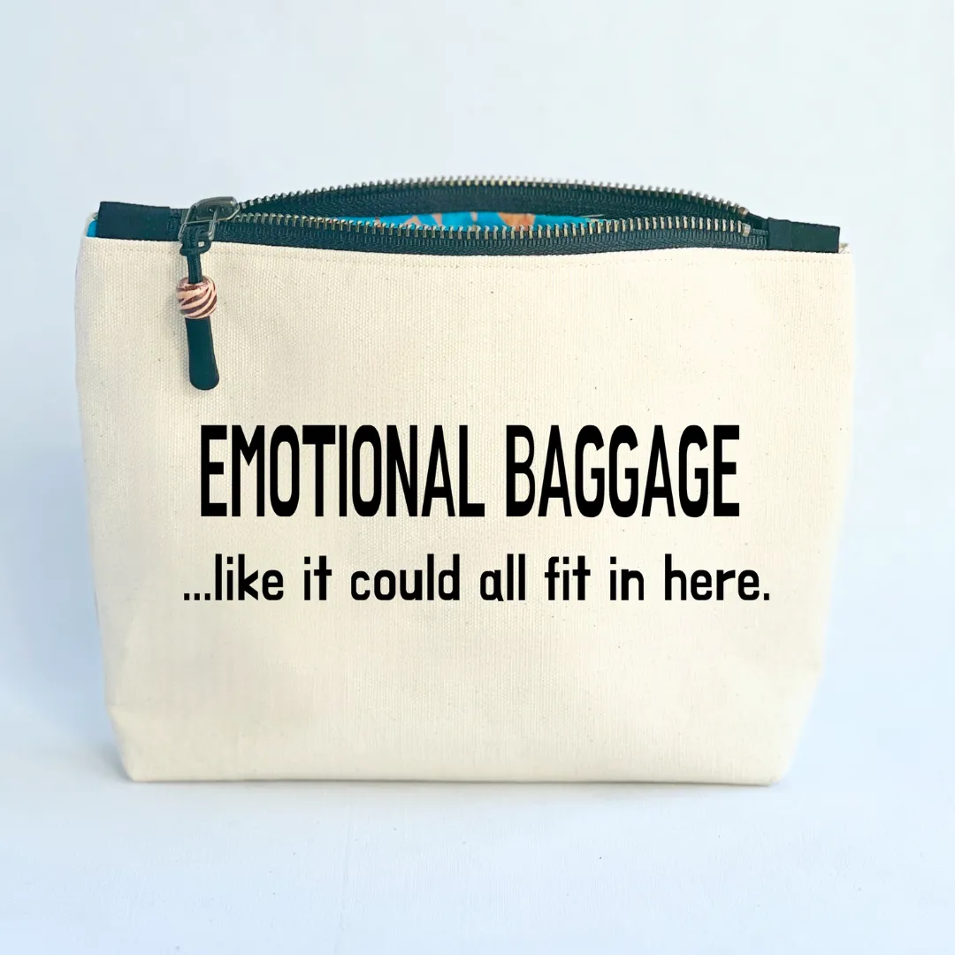Canvas Zip Bag Lined - Emotional Baggage