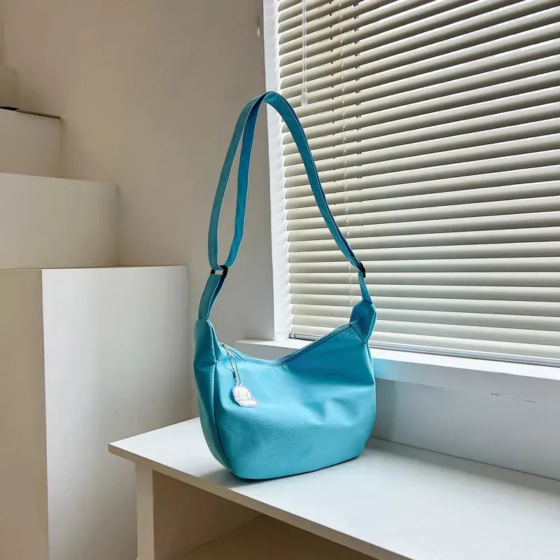 Canvass Shoulder Bags for Women Solid Minimalist Multifunction Handbags Large Capacity Crossbody Bags for Teens Purses