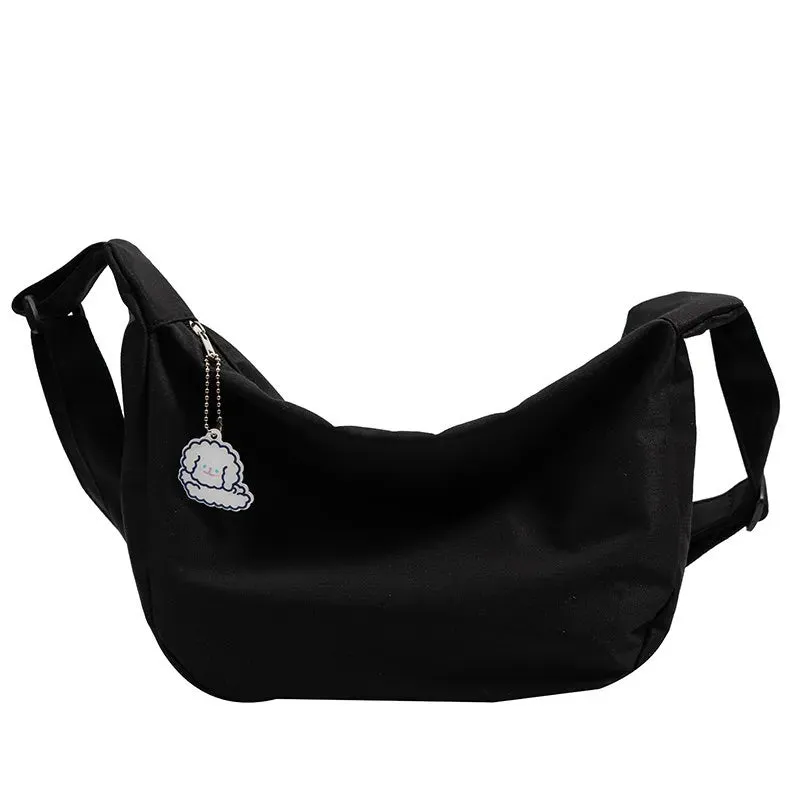 Canvass Shoulder Bags for Women Solid Minimalist Multifunction Handbags Large Capacity Crossbody Bags for Teens Purses