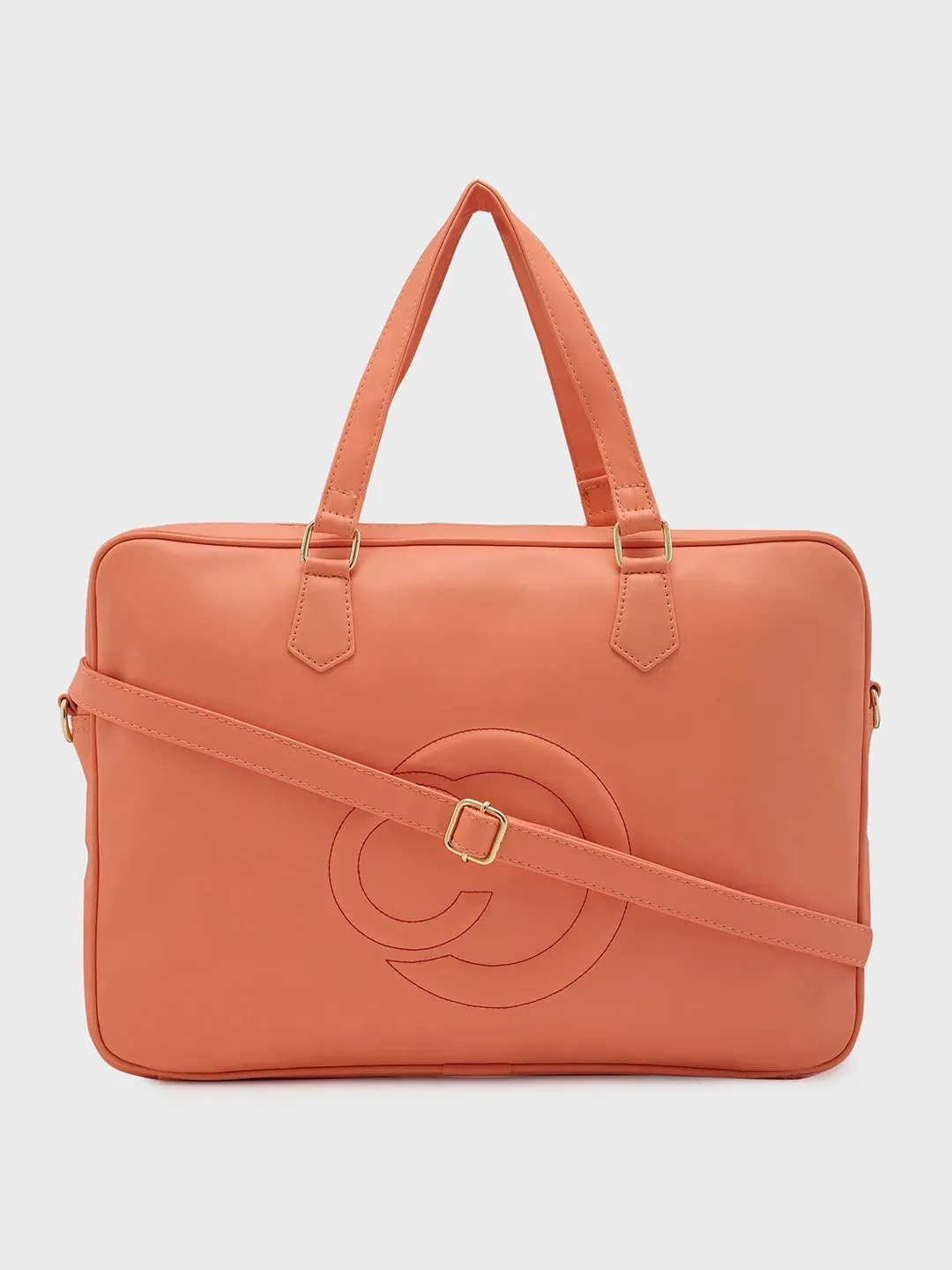 Caprese Dora Large Coral Laptop Bag