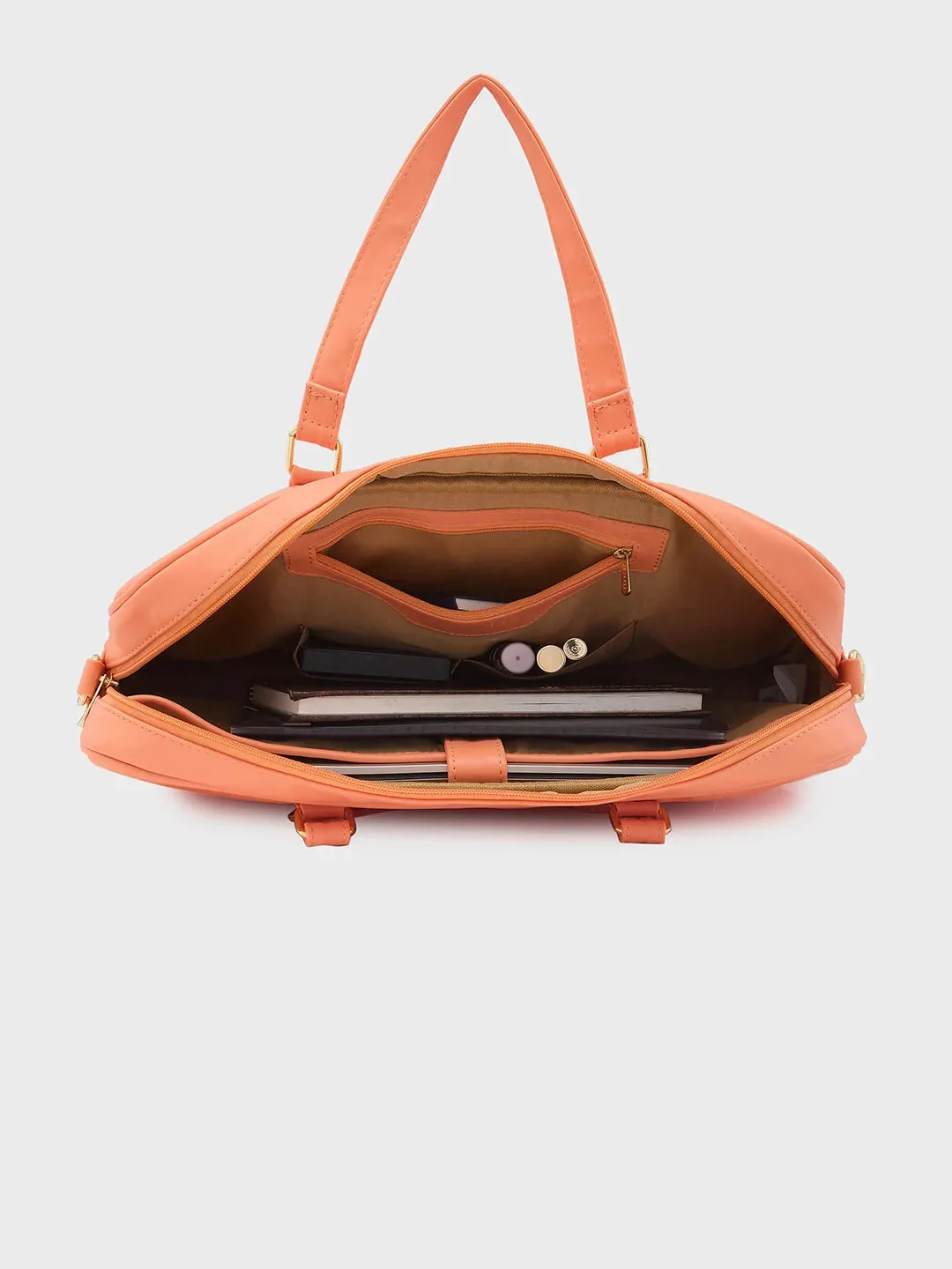 Caprese Dora Large Coral Laptop Bag