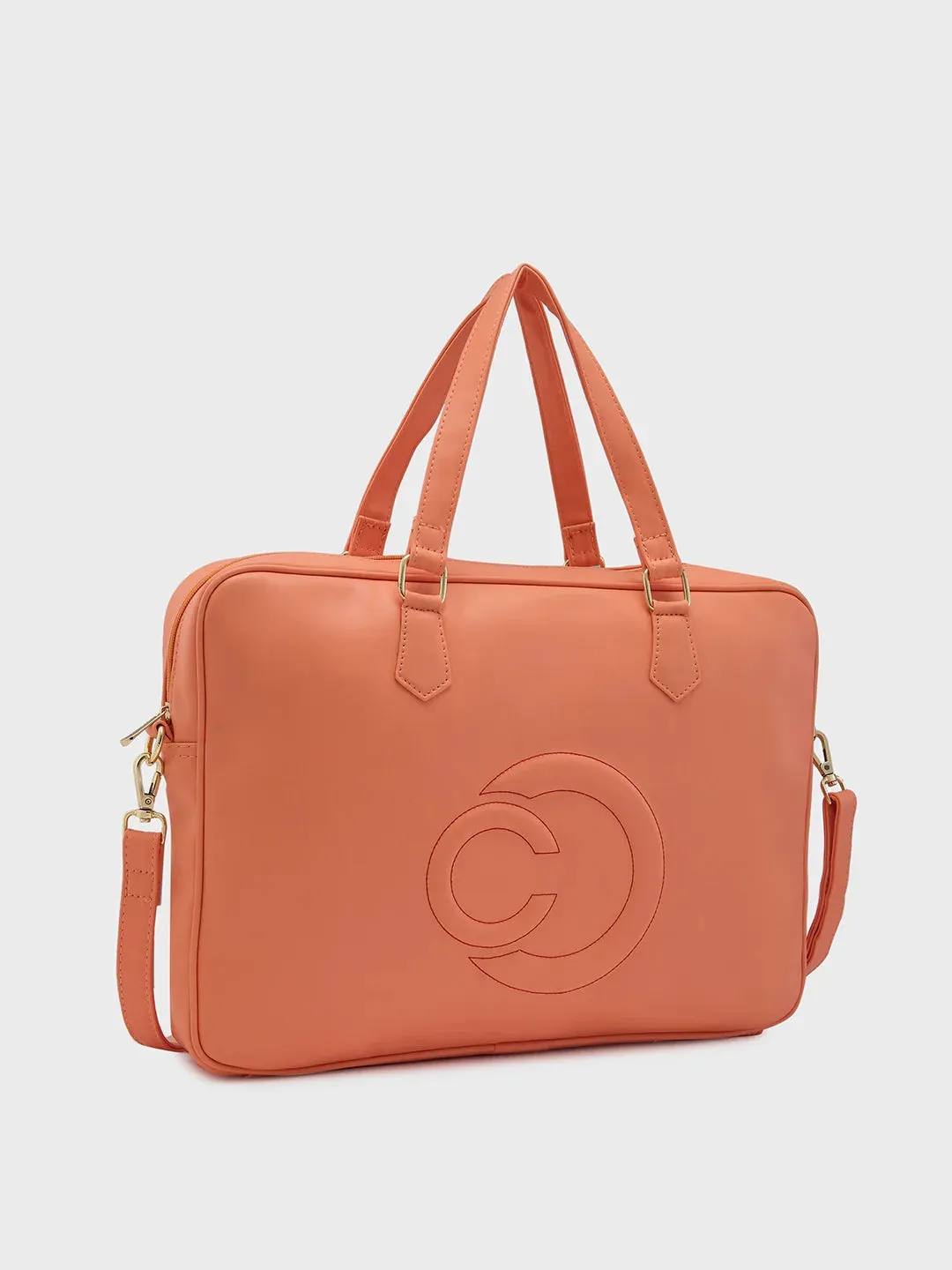 Caprese Dora Large Coral Laptop Bag