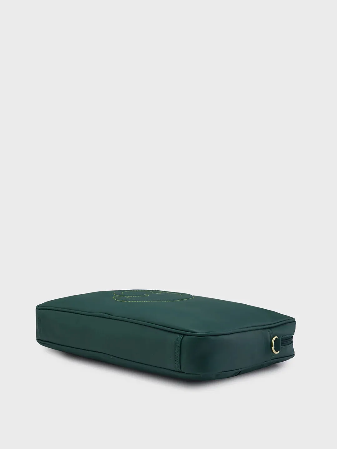 Caprese Dora Large Dark Green Laptop Bag